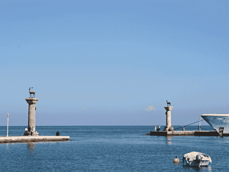 Griechenland Rhodos Hafen