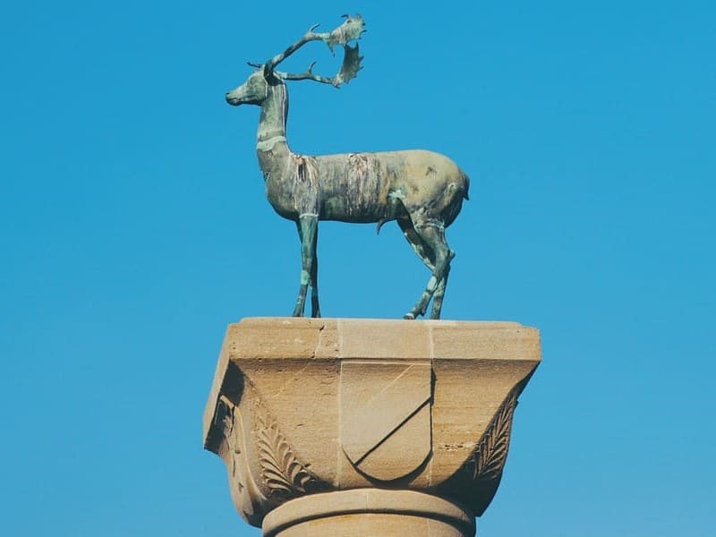 Rhodes statues du port