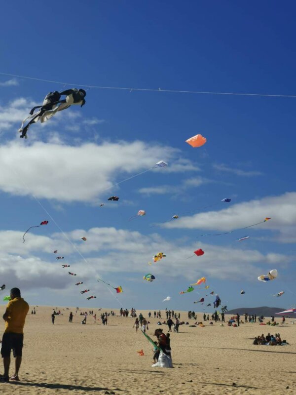 Volar una cometa en la playa Volar una cometa en la playa
