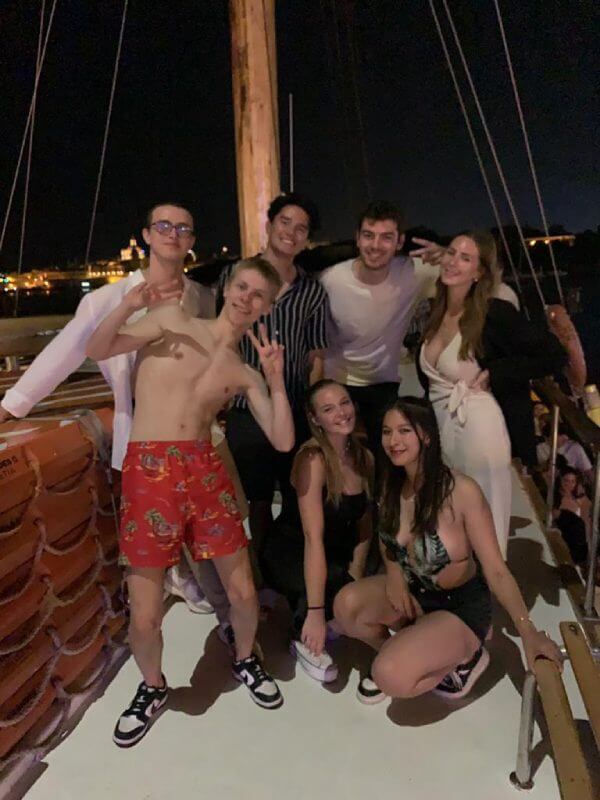 Hospitality internship boat party