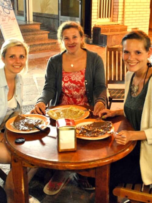 Group of interns participating in practical training activities in Spain.