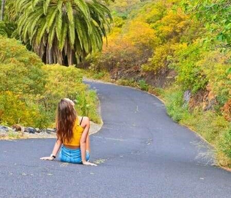 Intern exploring the nature of La Gomera during work placements in Spain