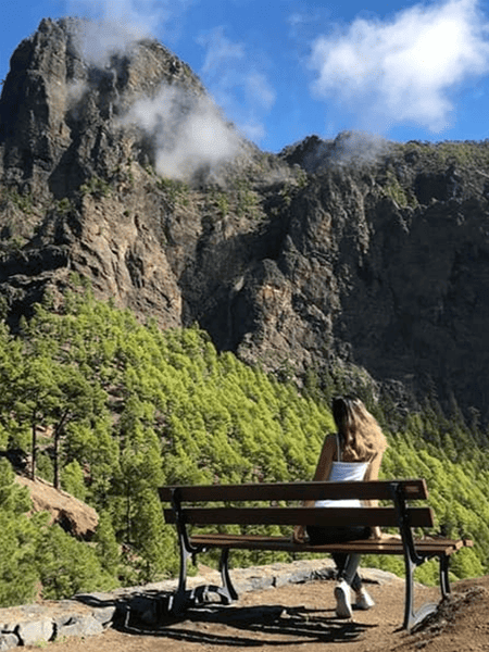 Mountain view in La Palma Intern enjoying mountain views in La Palma during work placements in Spain